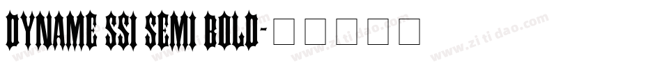 Dyname SSi Semi Bold字体转换